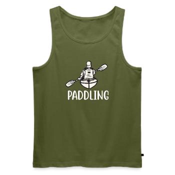 kajak paddeln paddling kanu paddel boot - Männer Premium Bio Tank Top - Khaki - Vorne - Michal (187cm)