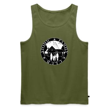 Familie im Kosmischen Haus - Männer Premium Bio Tank Top - Khaki - Vorne - Michal (187cm)