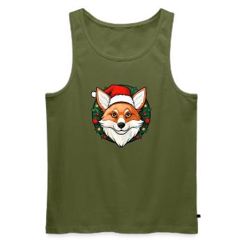 Fuchs Weihnachtsmann - Männer Premium Bio Tank Top - Khaki - Vorne - Michal (187cm)