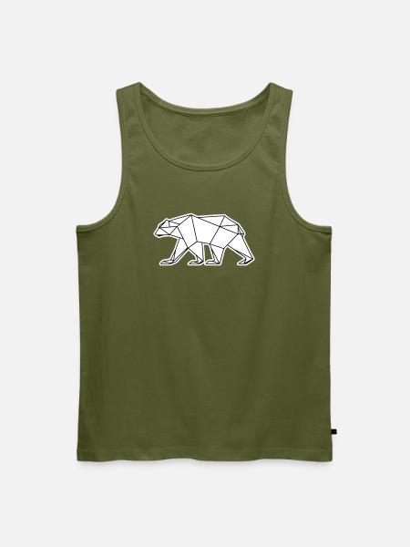 Polar Bär Polygon Eisbär Symbol - Männer Premium Bio Tank Top - Khaki