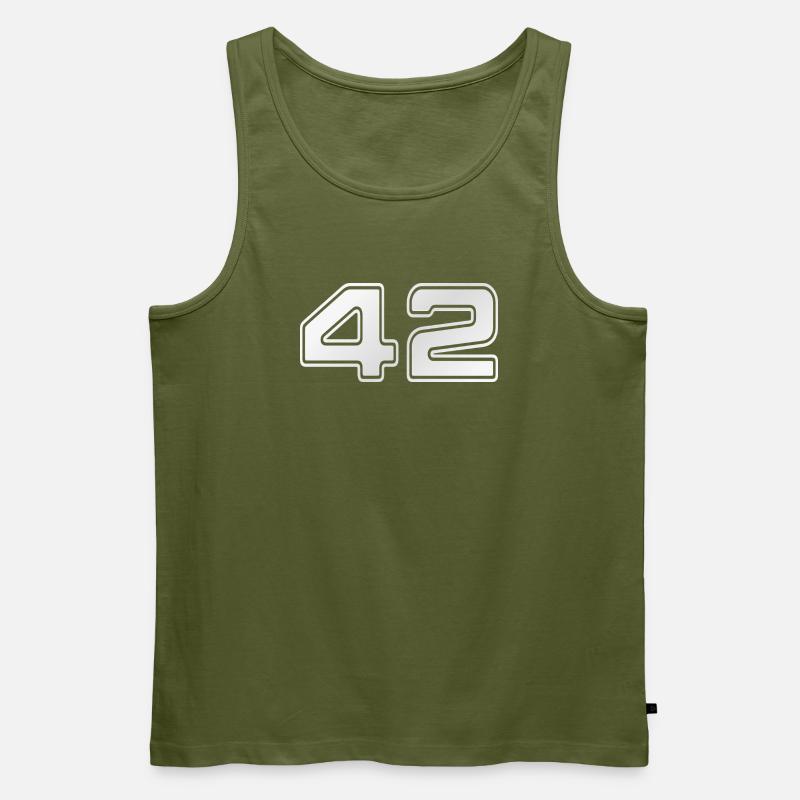 NERDY forever - 42 - Männer Premium Bio Tank Top - Khaki