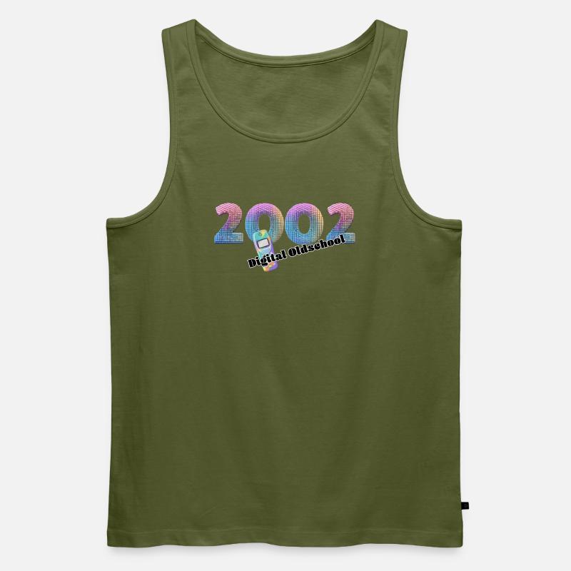 2002 – Mobiler Digitalstil - Männer Premium Bio Tank Top - Khaki