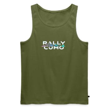 RALLY CUMO chez Stelvio – Maillot Tour Insider - Débardeur bio Premium Homme - kaki - Devant - Michal (187cm)