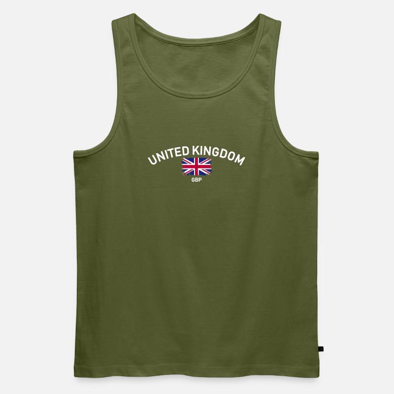 Bogen-Not-Union Jack - Männer Premium Bio Tank Top - Khaki