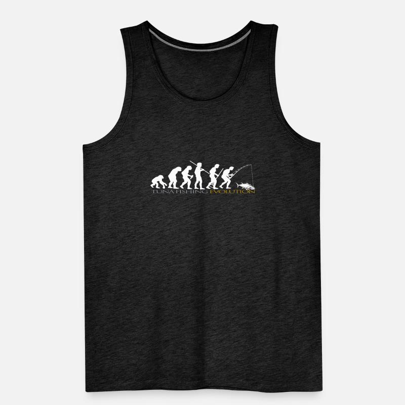 EVOLUTION DE LA PÊCHE (version blanche) Débardeur bio Premium Homme