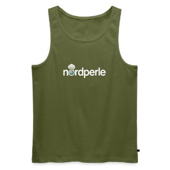 Nordperle Hamburg Nordsee Ostsee Norddeutsch Deern - Männer Premium Bio Tank Top - Khaki - Vorne - Michal (187cm)