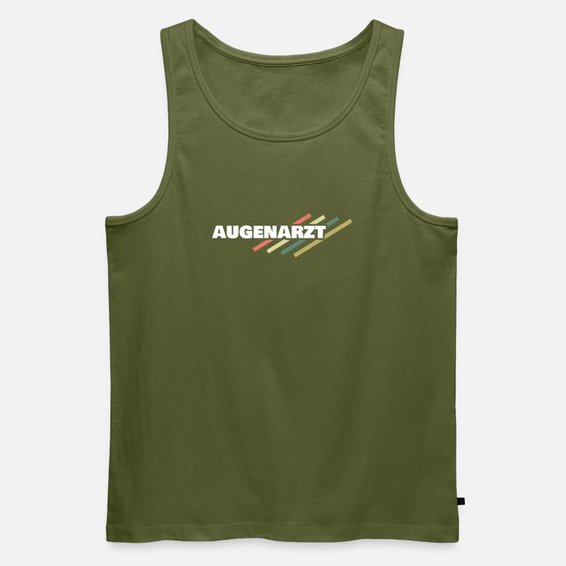 Augenarzt - Männer Premium Bio Tank Top - Khaki