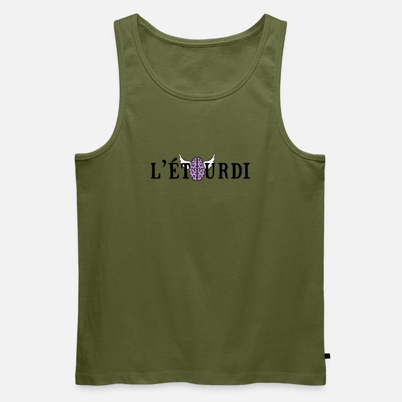schwindlig - Männer Premium Bio Tank Top - Khaki