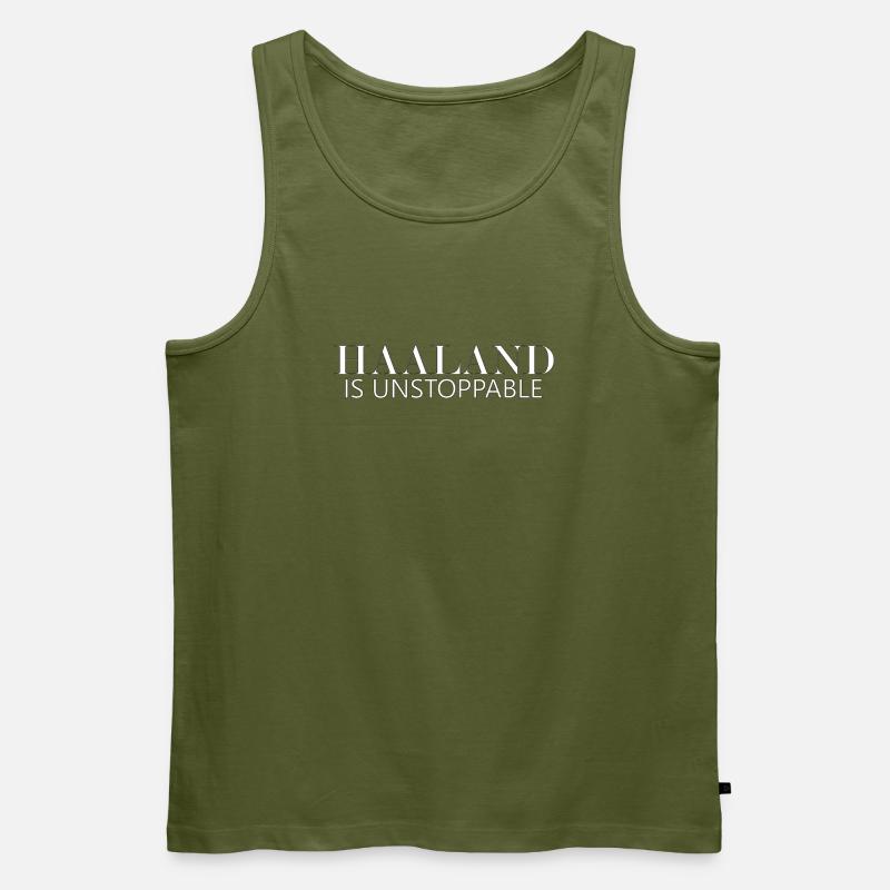 Haland is unstoppable - Männer Premium Bio Tank Top - Khaki