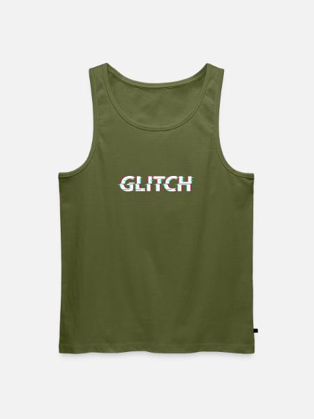 Glitch_W - Männer Premium Bio Tank Top - Khaki