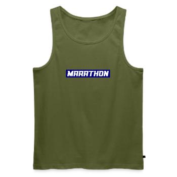 Marathon - Männer Premium Bio Tank Top - Khaki - Vorne - Michal (187cm)