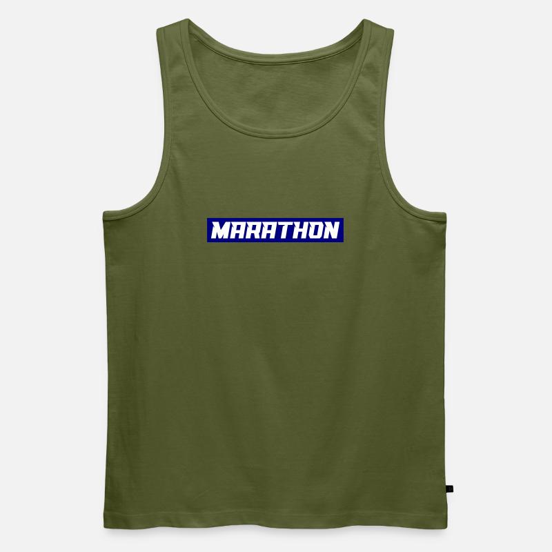 Marathon - Männer Premium Bio Tank Top - Khaki