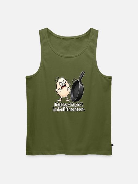 Frühstücksei wehrt sich - Männer Premium Bio Tank Top - Khaki