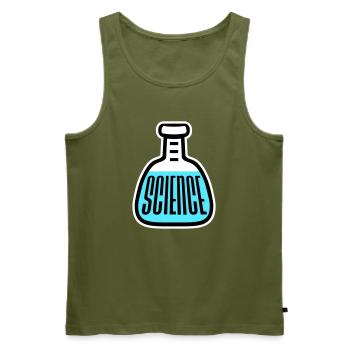 Science Science Statement Nerd Education Saying - Men's Premium Organic Tank Top - khaki - Front - Michal (187cm)