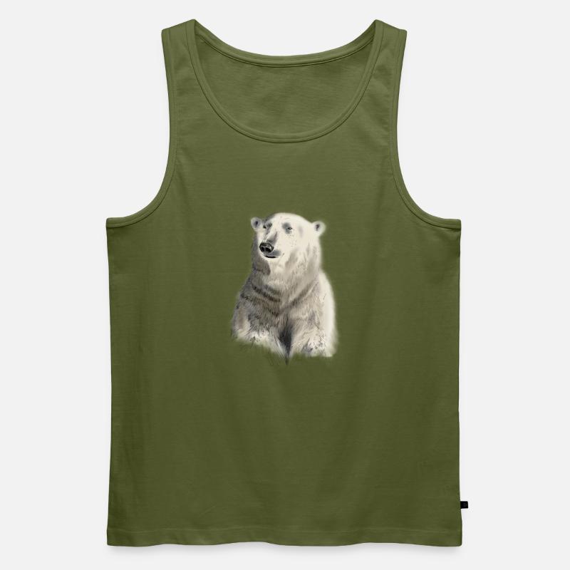 Eisbär - Männer Premium Bio Tank Top - Khaki
