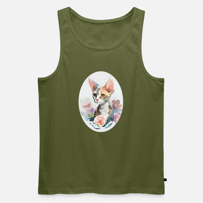 Devon Rex - Männer Premium Bio Tank Top - Khaki