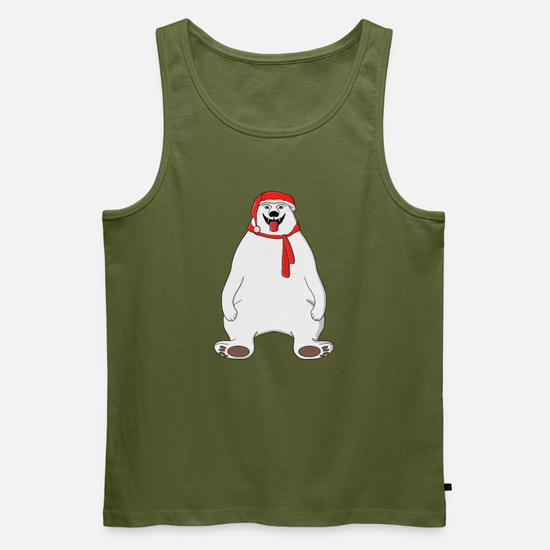 Eisbär - Männer Premium Bio Tank Top - Khaki