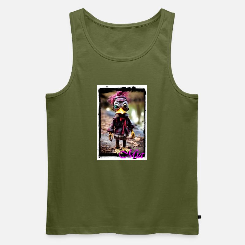 Eingängiges Steampunk-Maskottchen Mädchen Street - Männer Premium Bio Tank Top - Khaki