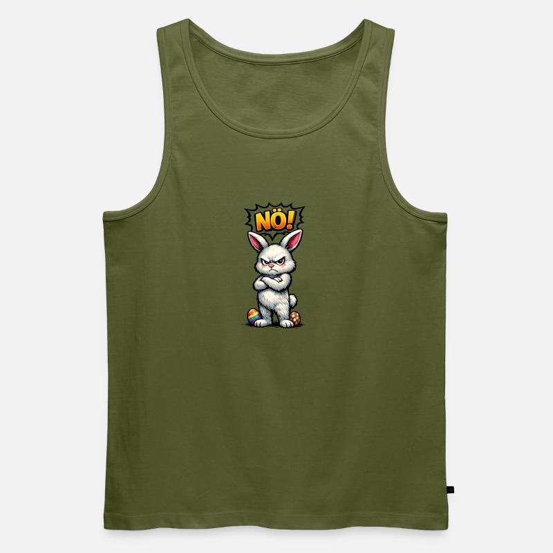 Lower Austrian Bunny Comic Easter Gift - Men's Premium Organic Tank Top - khaki