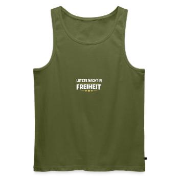 Letzte Nacht in Freiheit JGA - Männer Premium Bio Tank Top - Khaki - Vorne - Michal (187cm)