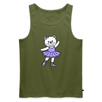 Bear ballet - Men's Premium Organic Tank Top - khaki - Front - Michal (187cm)