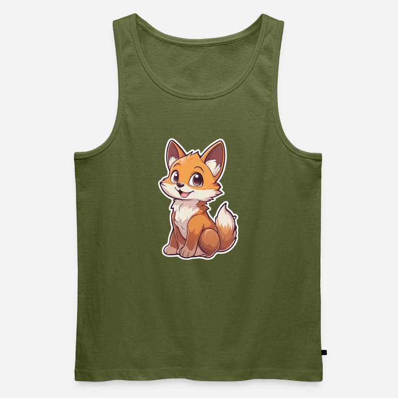Fuchs - Männer Premium Bio Tank Top - Khaki
