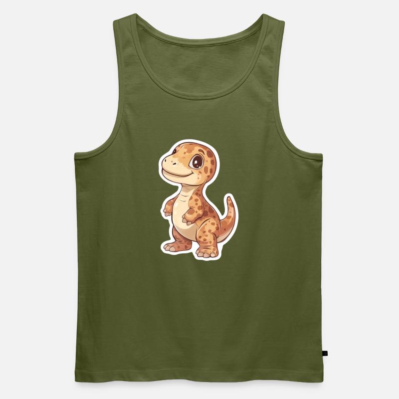 Dinosaurier - Männer Premium Bio Tank Top - Khaki