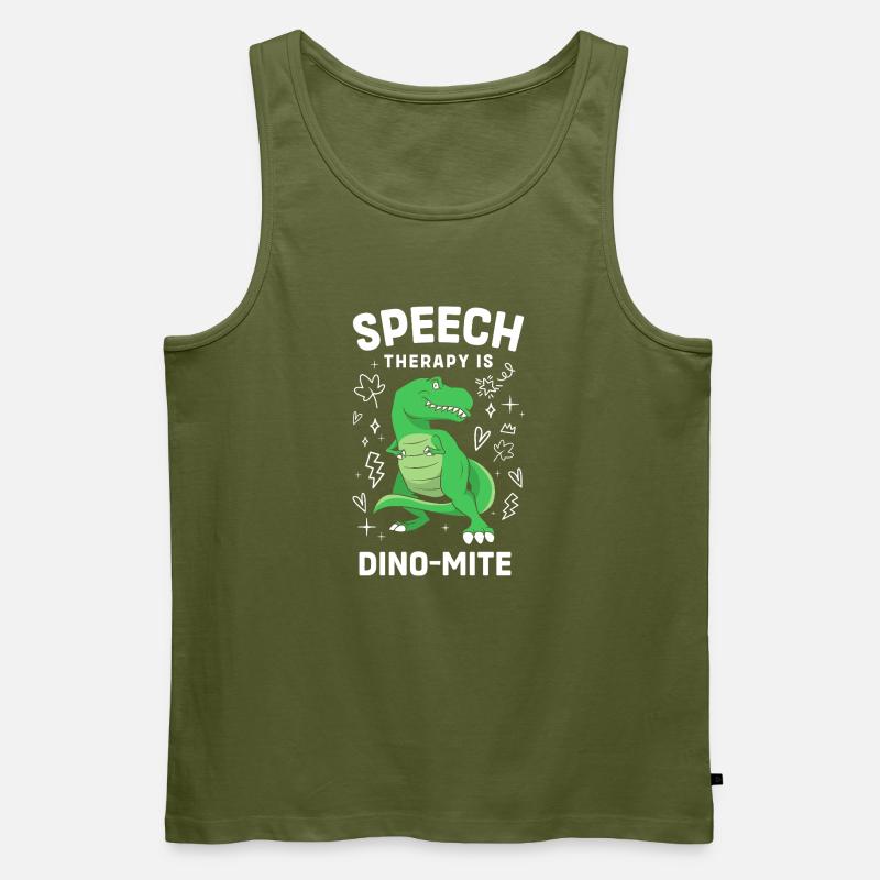 Logopädie Sprachtherapeut Logopäde - Männer Premium Bio Tank Top - Khaki
