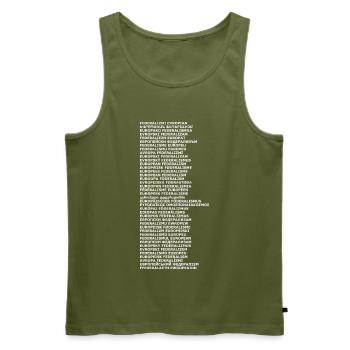 European Federalism - Men's Premium Organic Tank Top - khaki - Front - Michal (187cm)