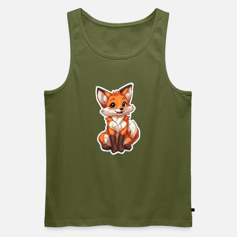Fuchs - Männer Premium Bio Tank Top - Khaki