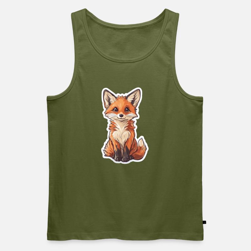 Fuchs - Männer Premium Bio Tank Top - Khaki