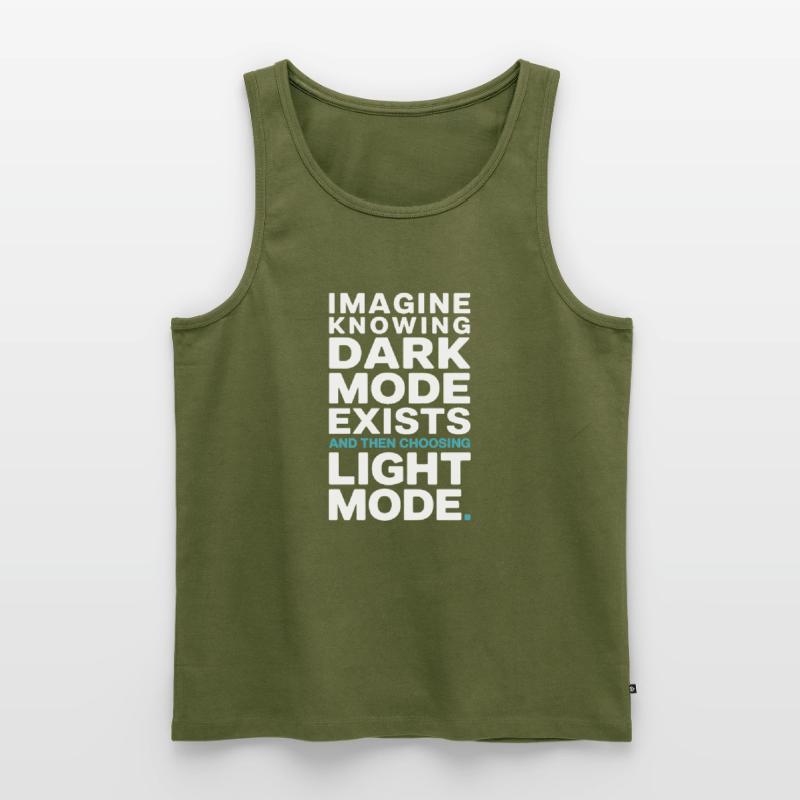 Le mode sombre existe Programmeur IT Nerd Coder Office Débardeur bio Premium Homme
