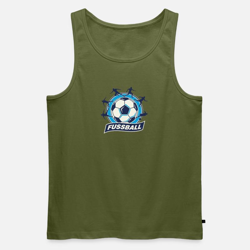 Fussball Kreis Emblem Dynamik - Männer Premium Bio Tank Top - Khaki