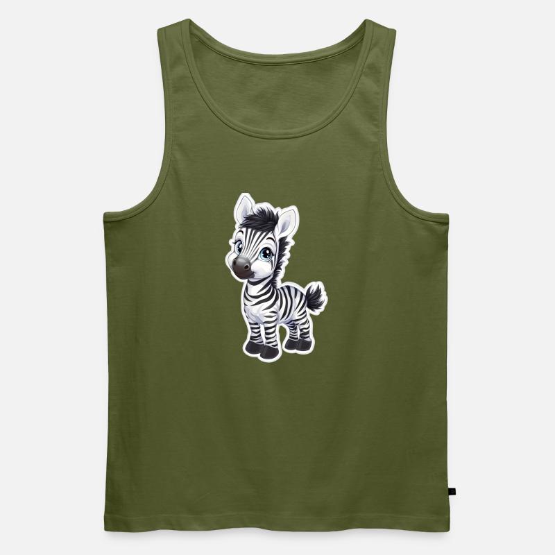 Zebra - Männer Premium Bio Tank Top - Khaki