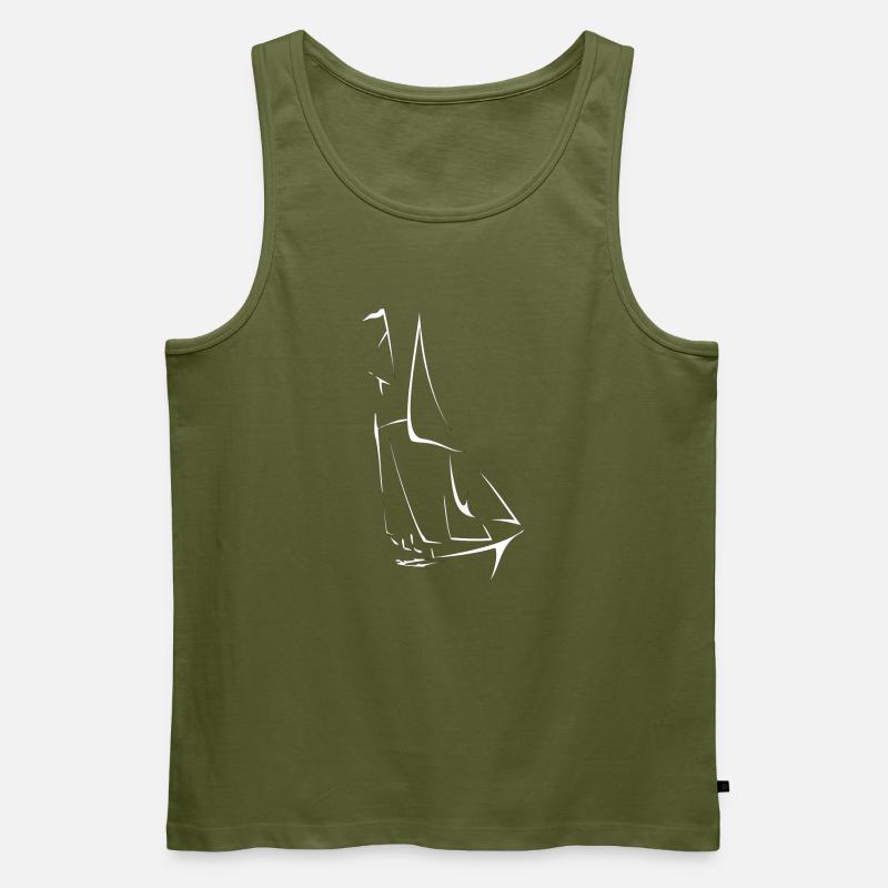 Boot - Männer Premium Bio Tank Top - Khaki