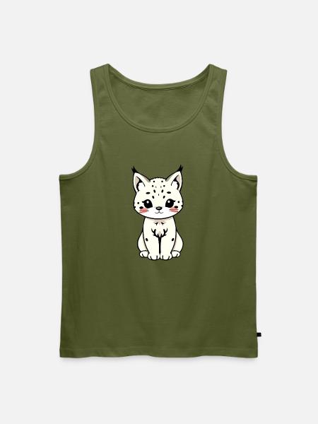 Luchs - Männer Premium Bio Tank Top - Khaki