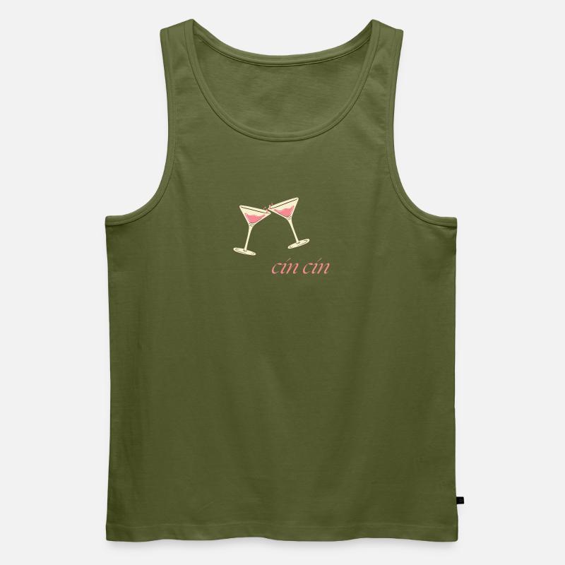 Cin cin - Männer Premium Bio Tank Top - Khaki