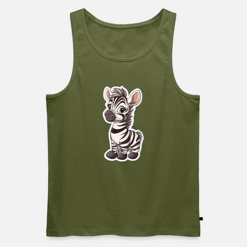 Zebra - Männer Premium Bio Tank Top - Khaki