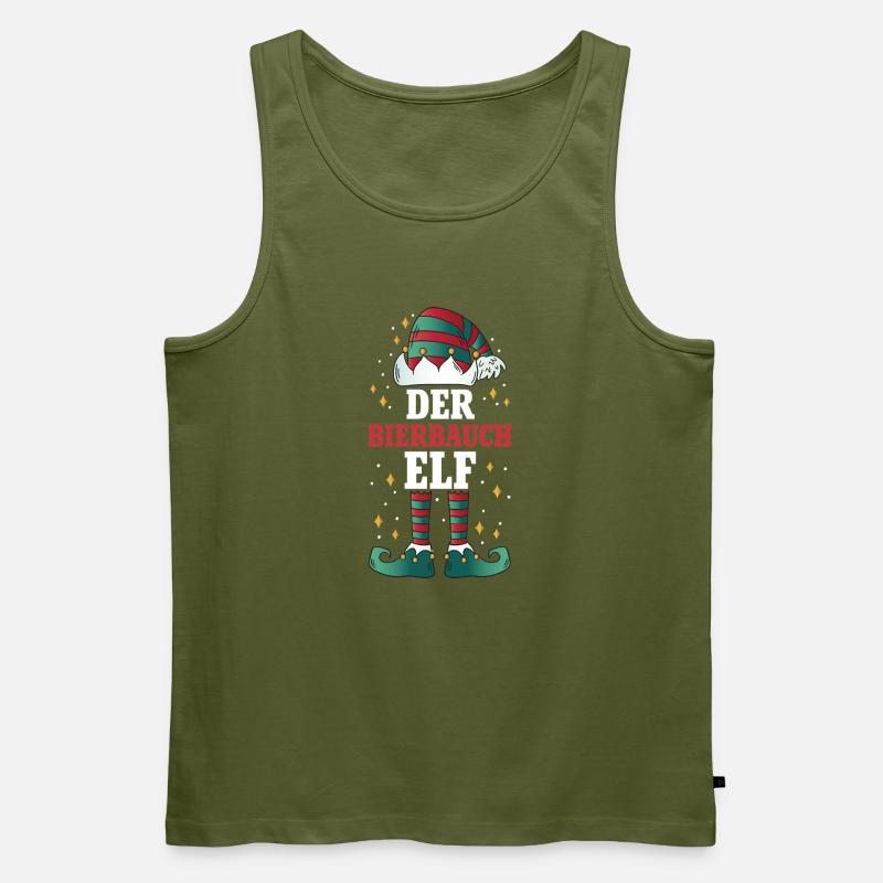 Weihnachten Der Bierbauch Elf - Männer Premium Bio Tank Top - Khaki