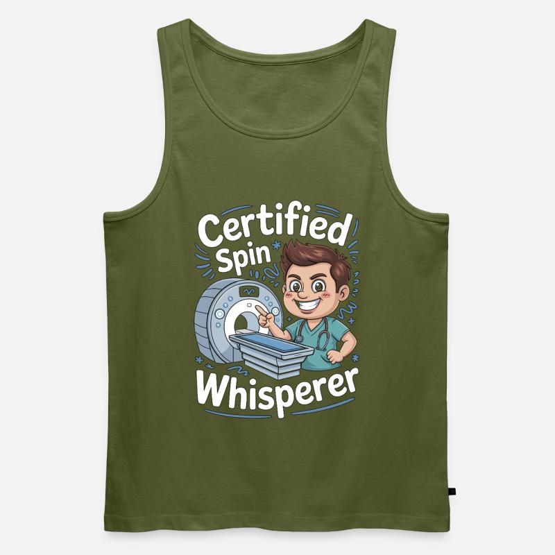 MRI Tech Certified Spin Whisperer Radiographer - Männer Premium Bio Tank Top - Khaki