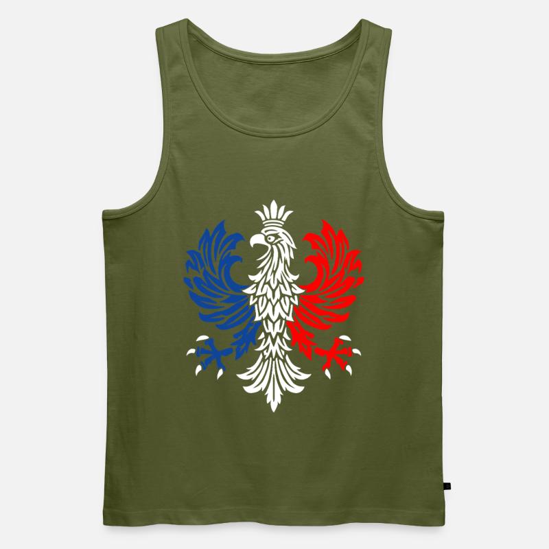 Trikolore-Adler-Emblem - Männer Premium Bio Tank Top - Khaki