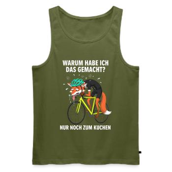 Fahrrad Rennrad Radfahrer Bikesport Mountainbike - Männer Premium Bio Tank Top - Khaki - Vorne - Michal (187cm)