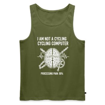 Fahrrad Rennrad Radfahrer Bikesport Mountainbike - Männer Premium Bio Tank Top - Khaki - Vorne - Michal (187cm)