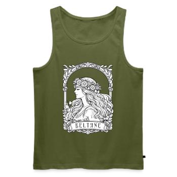 Beltane Gaelic May Day Celebrations Pagan - Men's Premium Organic Tank Top - khaki - Front - Michal (187cm)