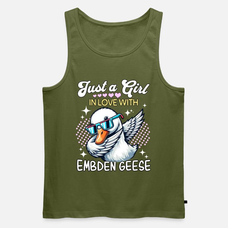 Emdengans Mädchen Embden Goose - Männer Premium Bio Tank Top - Khaki