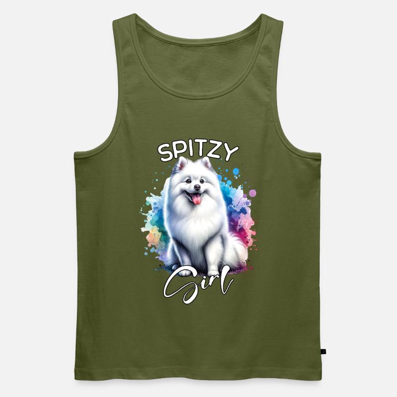 Spitz Mädchen Spitz - Männer Premium Bio Tank Top - Khaki