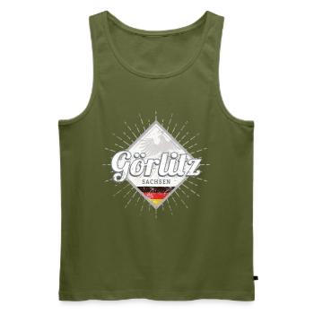 Görlitz Stadt in Deutschland Sachsen Souvenir - Männer Premium Bio Tank Top - Khaki - Vorne - Michal (187cm)