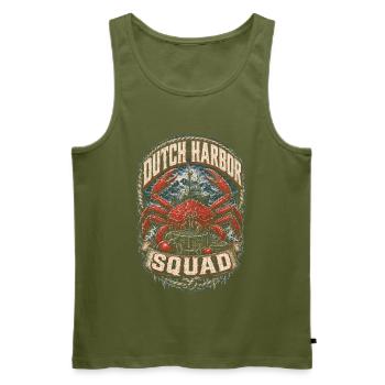 Alaska King Crab Dutch Harbour Squad - Men's Premium Organic Tank Top - khaki - Front - Michal (187cm)