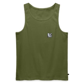 Asterix & Obelix Stickmotiv Miraculix - Männer Premium Bio Tank Top - Khaki - Vorne - Michal (187cm)