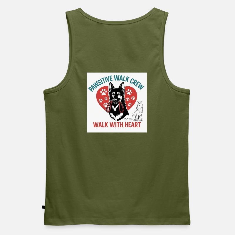 Pawsitive Walk Crew Herzpfoten - Männer Premium Bio Tank Top - Khaki